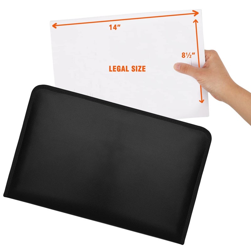 ENGPOW Legal Size Expanding File Folder Important Document Organizer Fireproof Document Bag with 13 Pockets,Color Labels,Non-Itchy Silicone Coated Portable File Wallet Large Capacity(16" x 10.6") - Image 2